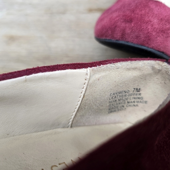 Nine West Carmeno Red Suede, Slip On, Ballet Flats. Women's Size 7M - Picture 14 of 15
